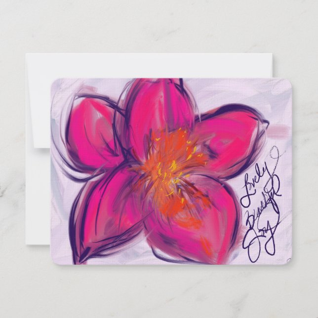 Cartão De Notas Lovely, Beautiful, Joy Bright Flower Note Card (Frente)