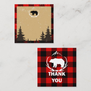 Cartão De Notas Lumberjack Birthday Obrigado