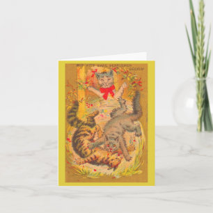 Cartão De Notas luta de gatos