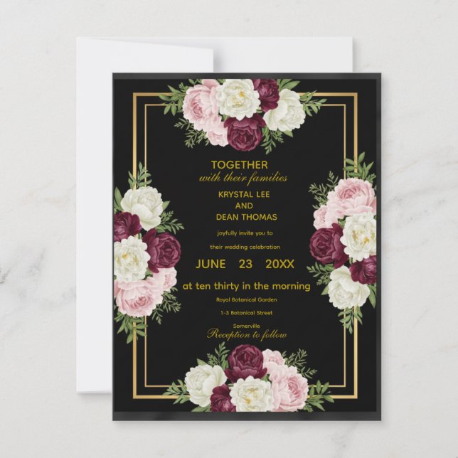 Cartão De Notas Luxury (or royal) wedding invitation - the most be (Frente)
