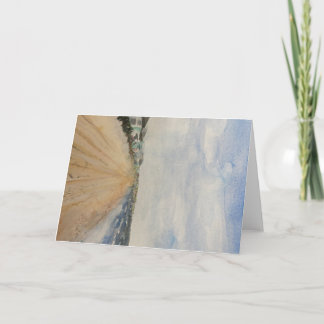 Cartão De Notas Má mão minimalista pintada, cor de água, cena de p