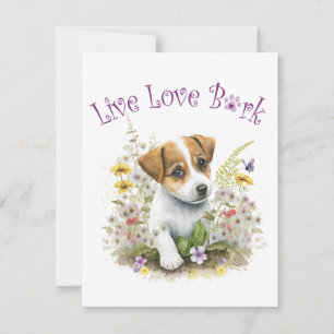 Cartão De Notas Mãe de Jack Russell Floral