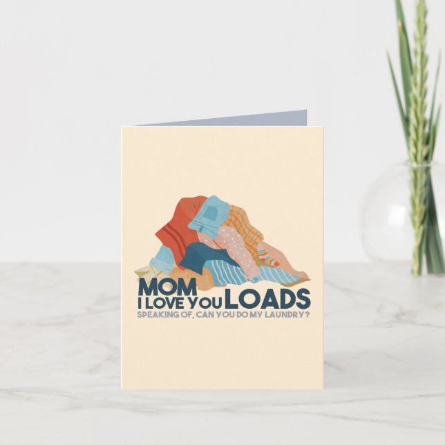 Cartão De Notas Mãe, Eu Amo Vocês (Frente)