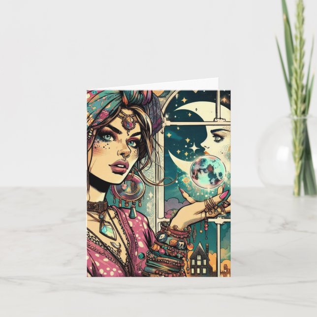 Cartão De Notas Magia de Cristal Gypsy (Frente)
