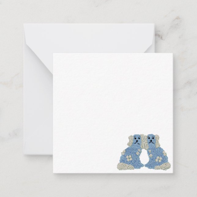 Cartão De Notas Magnolia Staffordshire Dogs Ginger Jars (Frente)