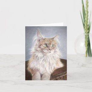 Cartão De Notas Maine Coon cat
