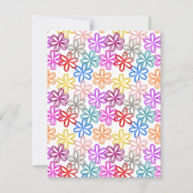 Cartão De Notas Maiores Flores (Frente)