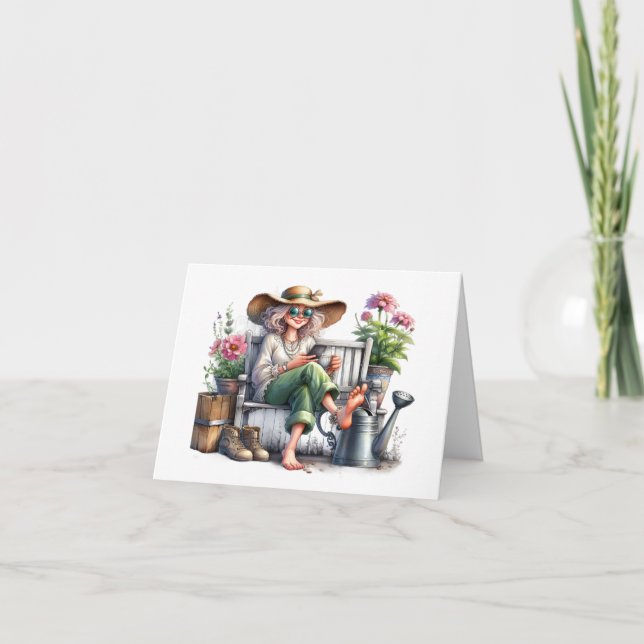 Cartão De Notas Mais velho bonito (Frente)