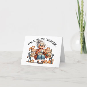 Cartão De Notas Mais velho Divertido Com Gatos