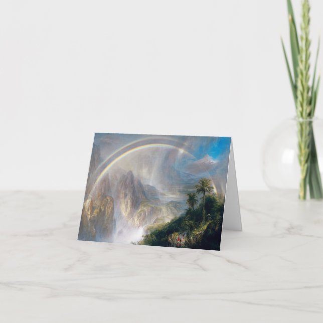 Cartão De Notas Majestade da Natureza: Arco-Íris sobre Paraíso Tro (Frente)