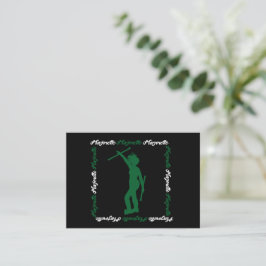 Cartão De Notas Majorette Twirler Notecard #1 ( Preto Verde )