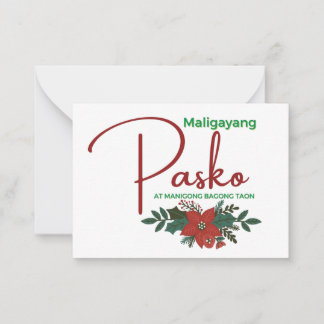 Cartão De Notas Maligayang Pasko/ Merry Christmas Greeting Card