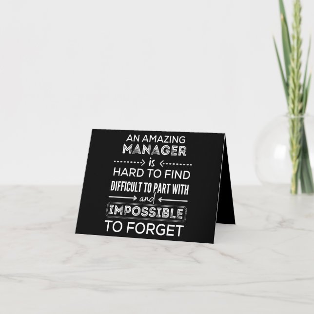 Cartão De Notas Manager, Gift For Manager, A Truly Great Manager (Frente)