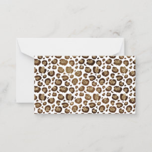 Cartão De Notas Manchas de Leopardo Animais Selvagens Brilho Doura