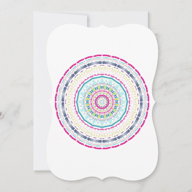 Cartão De Notas mandala colorida (Frente)