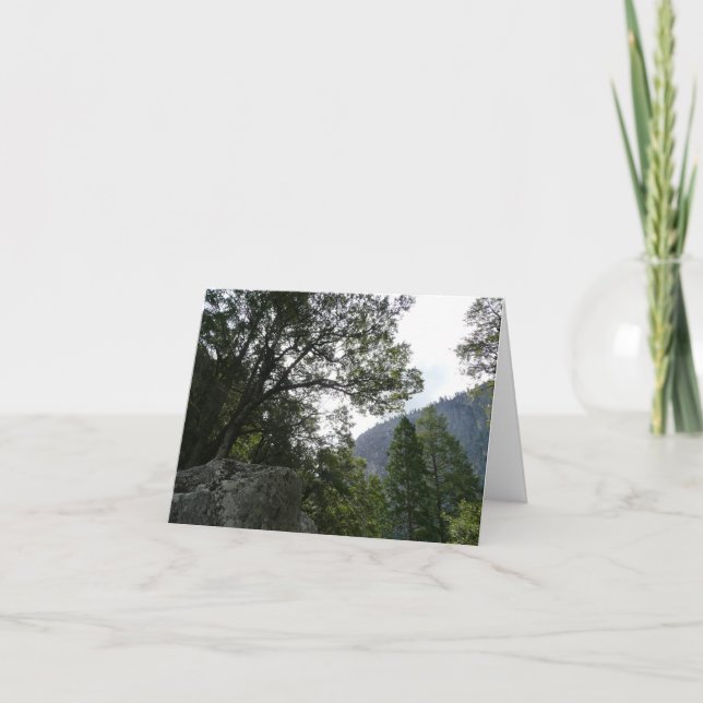 Cartão De Notas Manhã na trilha para as quedas vernais em Yosemite (Frente)