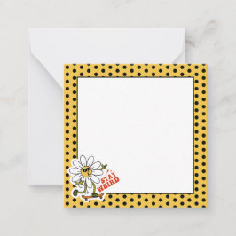 Cartão De Notas Mantenha-se estranho no skate Daisy