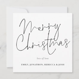 Cartão De Notas Manuscrito Moderno White Feliz Natal