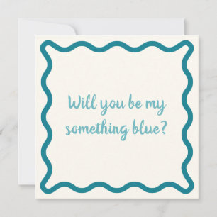 Cartão De Notas Manuscrito, você será minha proposta azul