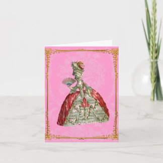 Cartão De Notas Marie Antoinette Vintage Versailles