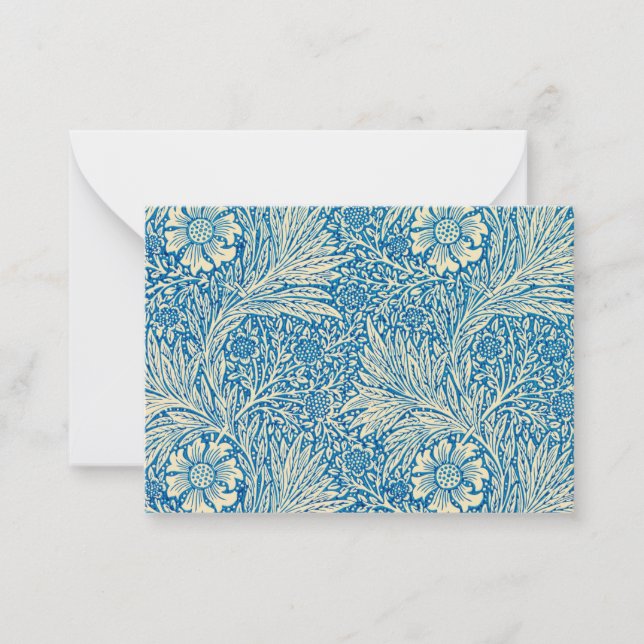 Cartão De Notas Marigold, 1875, por William Morris (Frente)