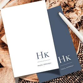 Cartão De Notas Marinho profissional de placa de rede monograma br