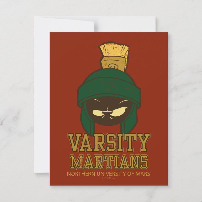 Cartão De Notas MARVIN, O MARTIAN™ Varsity Collegiate Graphic (Frente)