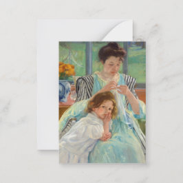Cartão De Notas Mary Cassatt - Jovem Mãe Costurando