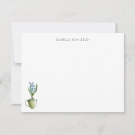 Cartão De Notas Material Personalizado De Casamento Floral Por Aqu