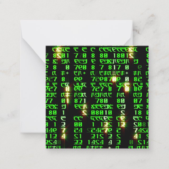 Cartão De Notas Matriz de códigos (Frente)