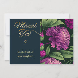 Cartão De Notas Mazal Tov Parabéns Nascimento do Bebê