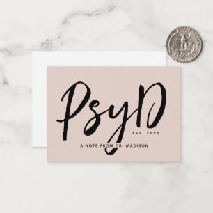 Cartão De Notas Médico de PsyD Personalizado