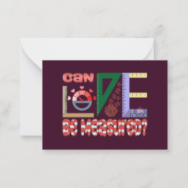 Cartão De Notas Medições do Amor