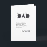 Cartão De Notas Melhor Dia de os pais do PAI Maior Presente do Pap<br><div class="desc">Use a guia PERSONALIZAR para alterar o texto neste incrível item de presente de PAI de tendência. Recursos de fonte de tinta de máquina de escrever moderna! Para obter assistência,  use a guia Designer de CONTATO abaixo.</div>