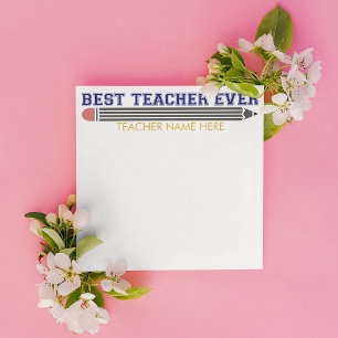 Cartão De Notas Melhor Professor de Todos Personalizado - Presente