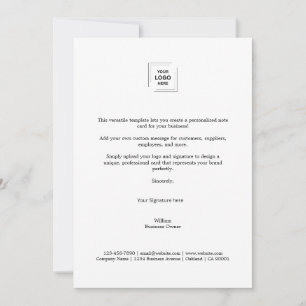 Cartão De Notas Memorando de Negócios Logotipo de Assinatura Min