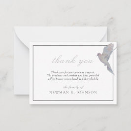 Cartão De Notas Memória da Porta da Watercolor Mourning Obrigado