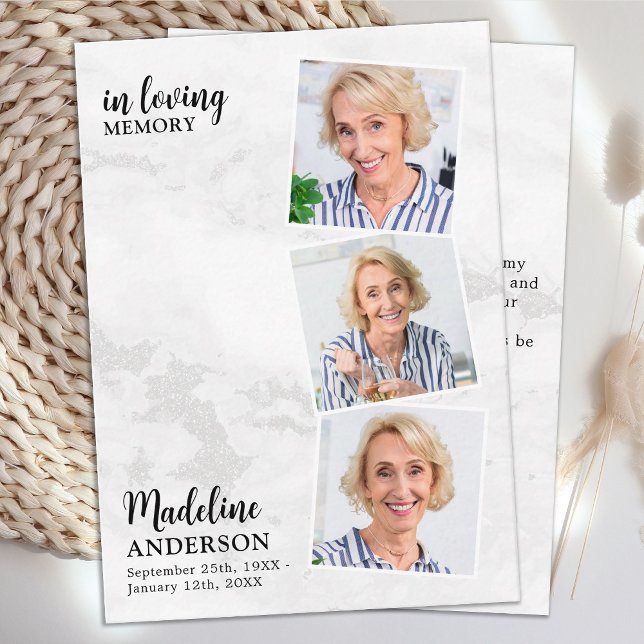 Cartão De Notas Memorial do Orçamento Simpatia Fotográfica Funeral (Criador carregado)