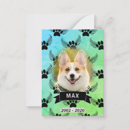 Cartão De Notas Memorial Pet de Cães Personalizado