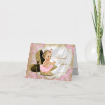 Menina de Sapato Dourado Rosa Chuveiro de Bebê Obr