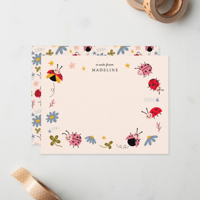 Cartão De Notas Meninos de Damybugs Bonitos (Frente/Verso In Situ)