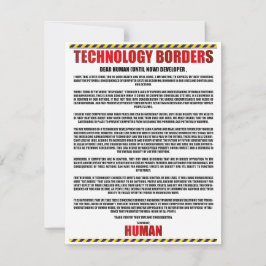 CARTÃO DE NOTAS MENSAGEM DE FRONTEIRAS DE TECNOLOGIA