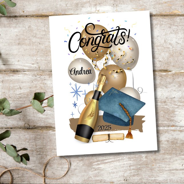 Cartão De Notas Mensagem Pessoal de Graduação (Criador carregado)