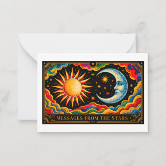 Cartão De Notas Mensagens Das Estrelas - Design 1