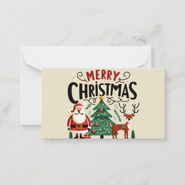 Cartão De Notas Merry Christmas Flat Note Card (Merry Christmas Note Card!)