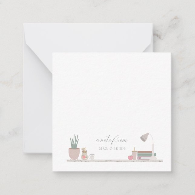 Cartão De Notas Mesa do professor (Frente)