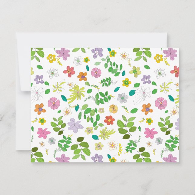 Cartão De Notas Meu Design de Flor 6 (Frente)