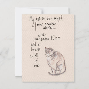 Cartão De Notas Meu gato é um anjo do céu