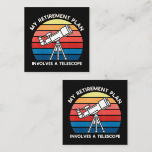 Cartão De Notas Meu Plano de Aposentadoria Envolve Um Telescópio
