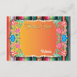 Cartão De Notas Mexicano Fiesta Obrigado bilhete